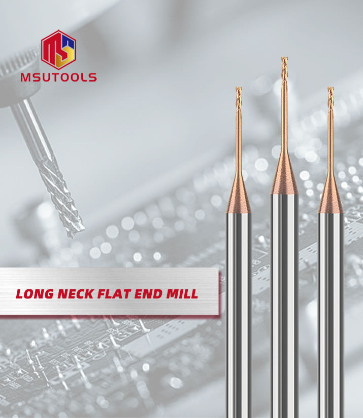 Long neck flat head milling cutter