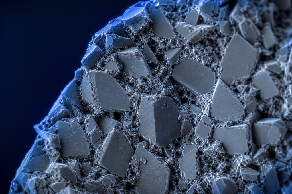Microstructure of sintered tungsten carbide